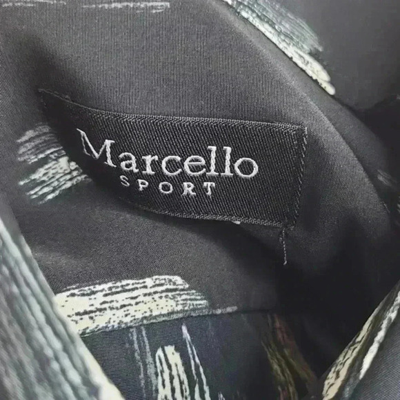 Marcello Sport Men's‎ Button Doen Shirt Size Large Black - Picture 6 of 7